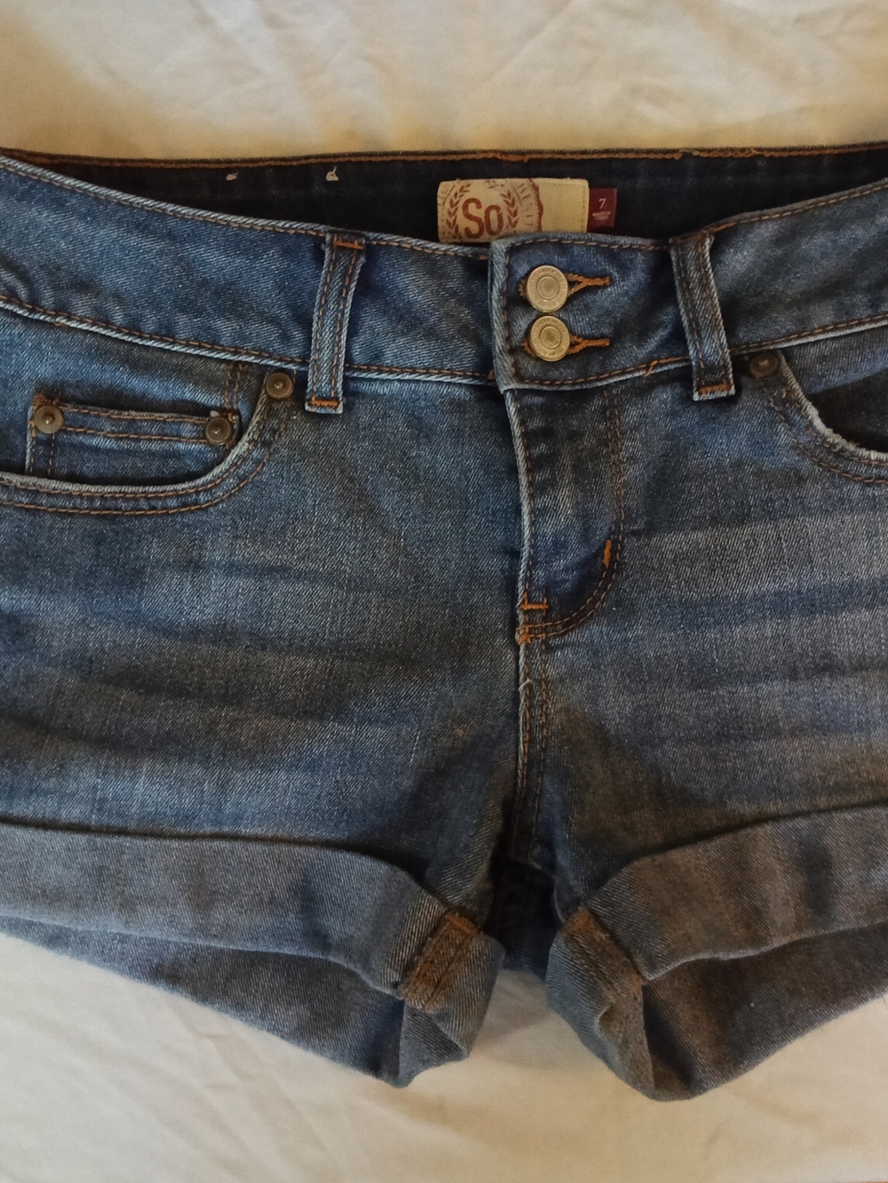 SO Blue Jean Shorts Rolled Cuff